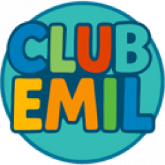 Club Emil Logo – farbenfroher Schriftzug des Kinderclubs rund um Emil den Elch.